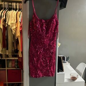 Windsor Fuchsia Sequin Mini Dress